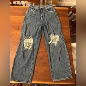 Highest rise baggy wide leg jeans size 8/29R